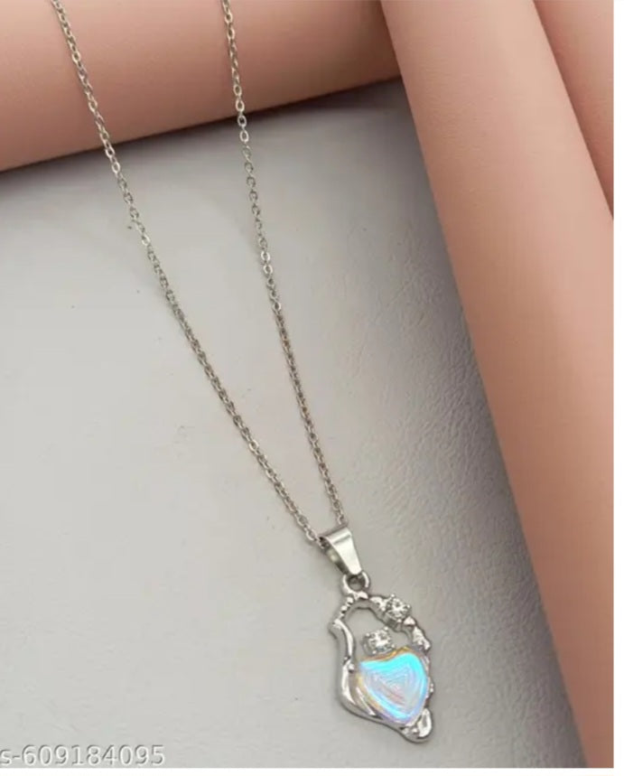 Silver-Plated Pendant Necklace – Elegant Set of Three