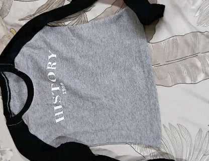 Women’s Casual Raglan Long Sleeve Crop Top